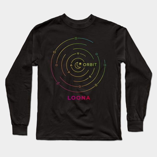 KPOP GIRLGROUP LOONA ORBIT FANDOM LOGO Long Sleeve T-Shirt by LySaTee